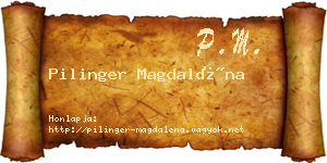 Pilinger Magdaléna névjegykártya